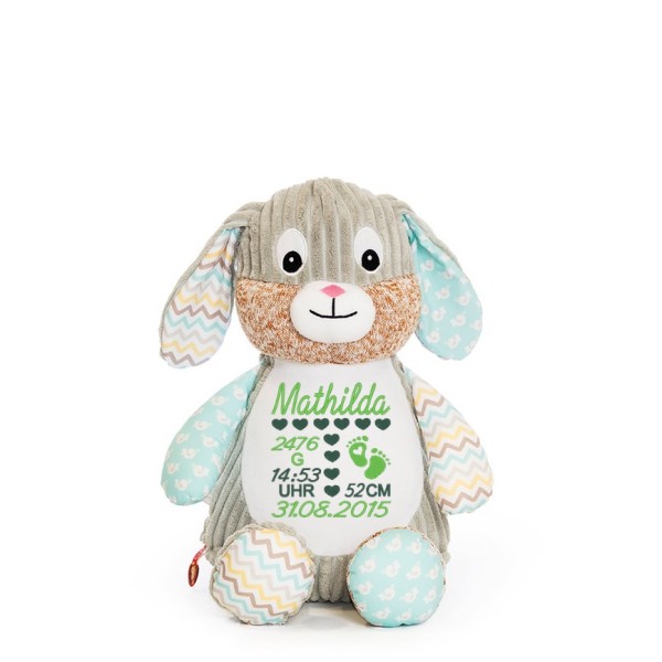 Plüschtier Hase mit Namen